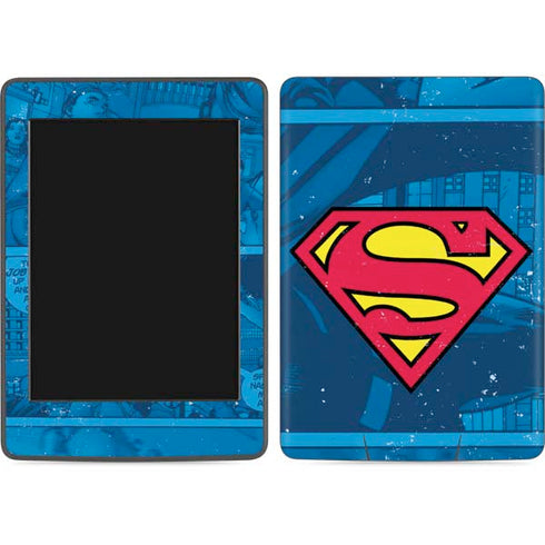 DC Comics Superman Logo Background Pattern Amazon Kindle Skin
